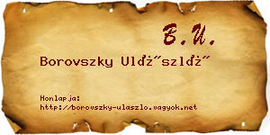 Borovszky Ulászló névjegykártya